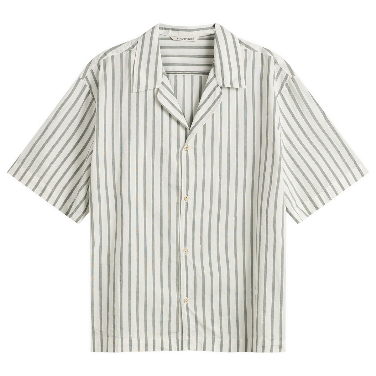 A Kind of Guise Men's Samata Vacation Shirt in Aloe Stripe