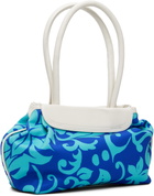 Dries Van Noten Blue & Off-White Scuba Small Bag