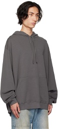 MM6 Maison Margiela Gray Embroidered Hoodie