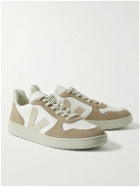 Veja - V-10 Rubber-Trimmed Suede and Leather Sneakers - Brown