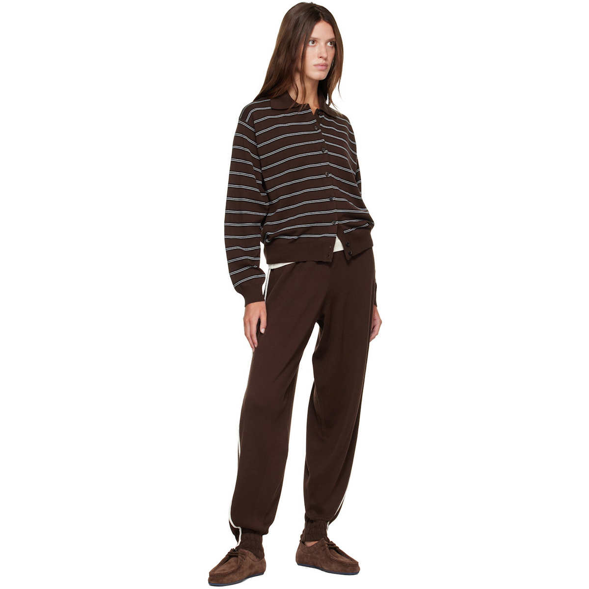 Cordera Brown Organic Cotton Sporty Lounge Pants