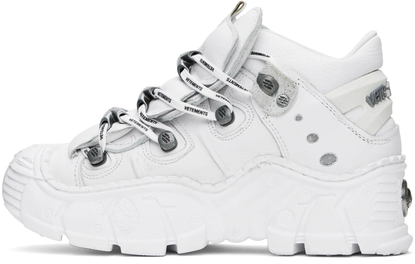 VETEMENTS White New Rock Edition Race Sneakers Vetements