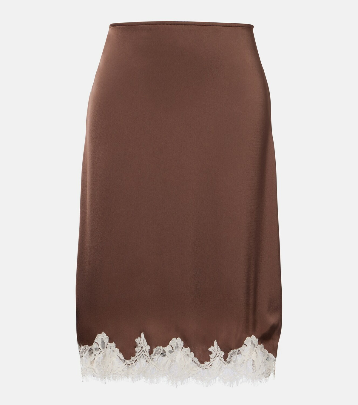 Faithfull Marisol lace-trimmed midi skirt