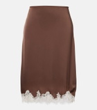 Faithfull Marisol lace-trimmed midi skirt