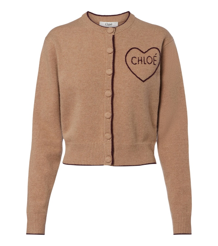 Photo: Chloé Logo wool and cashmere cardigan