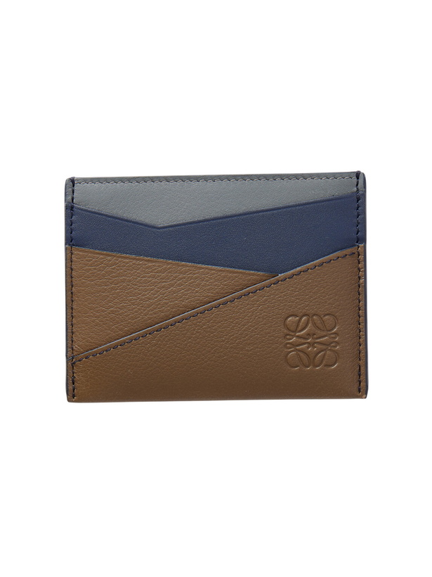 Photo: LOEWE - Puzzle Anagram-Debossed Panelled Leather Cardholder