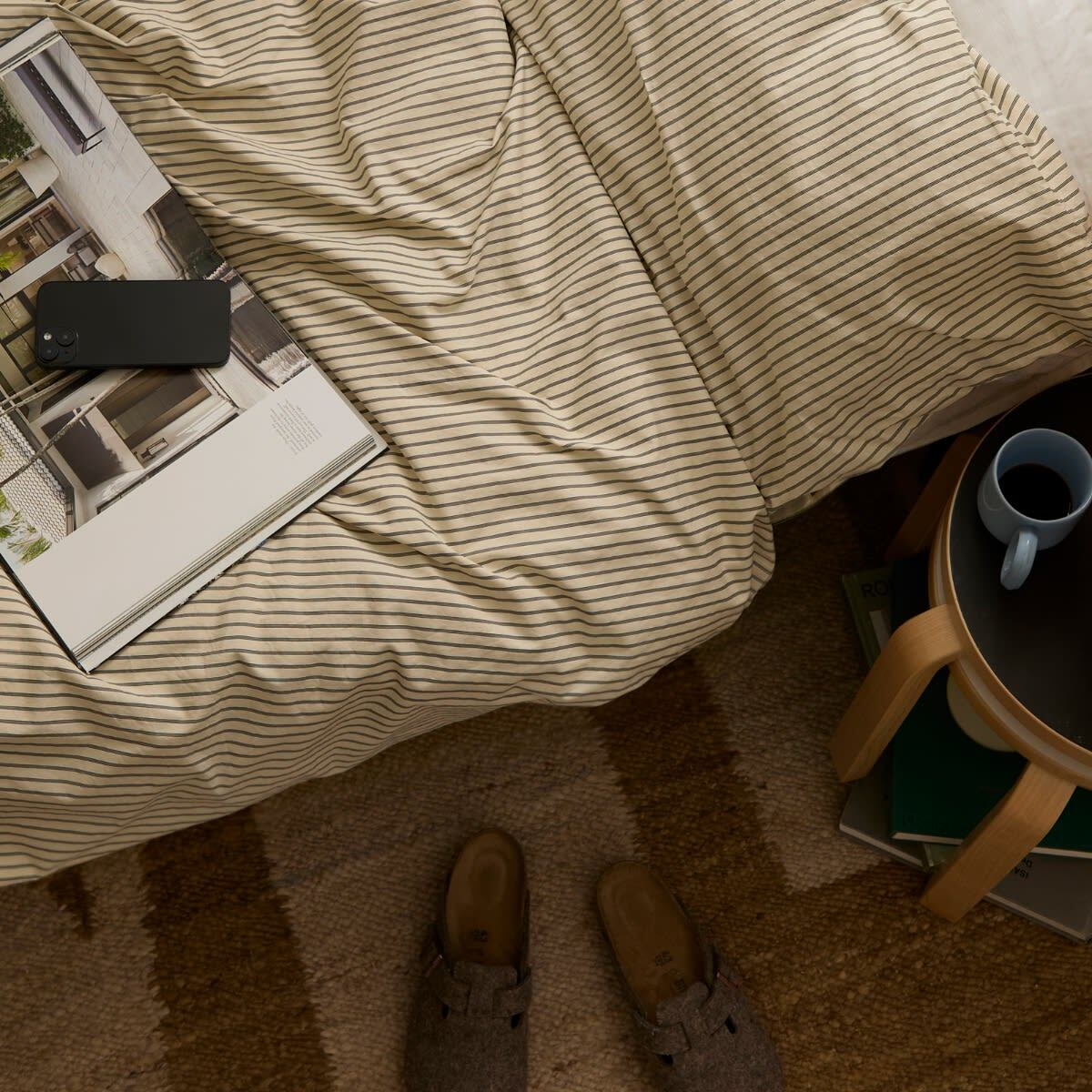 Tekla Fabrics King Duvet in Pickford Stripes 