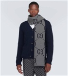 Gucci GG jacquard wool-silk scarf