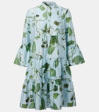 Erdem Tiered floral cotton minidress