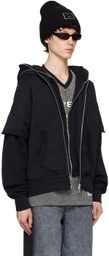 le PÈRE Black Double Hoodie
