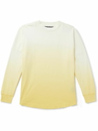 Palm Angels - Logo-Print Ombré Cotton-Jersey T-Shirt - Yellow