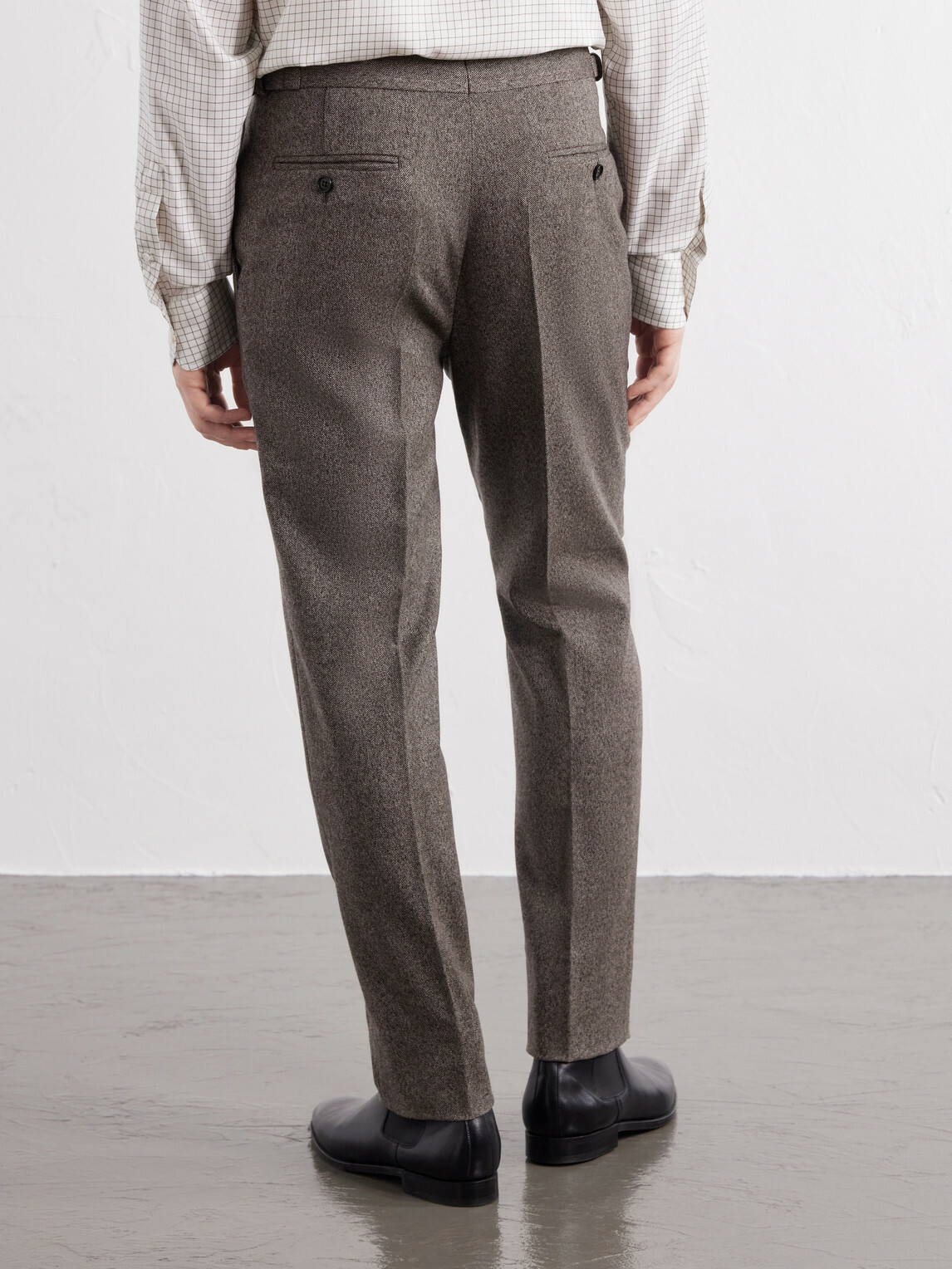 Zegna - Tapered Herringbone Wool and Cashmere-Blend Trousers - Brown