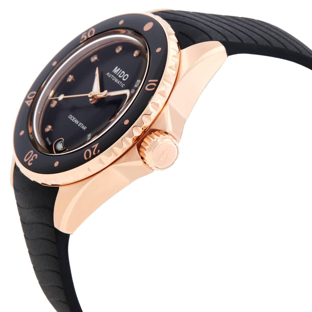 Mido Ocean Star Automatic Diamond Black Dial Ladies Watch M026.207.37.056.00