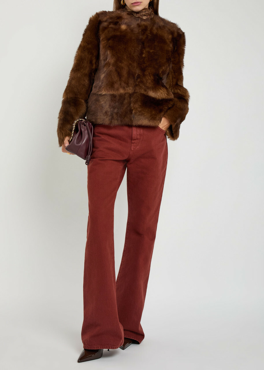 Zimmermann Hypnotic Shearling Jacket Brown