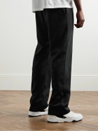 CELINE - Straight-Leg Striped Jersey Sweatpants - Black