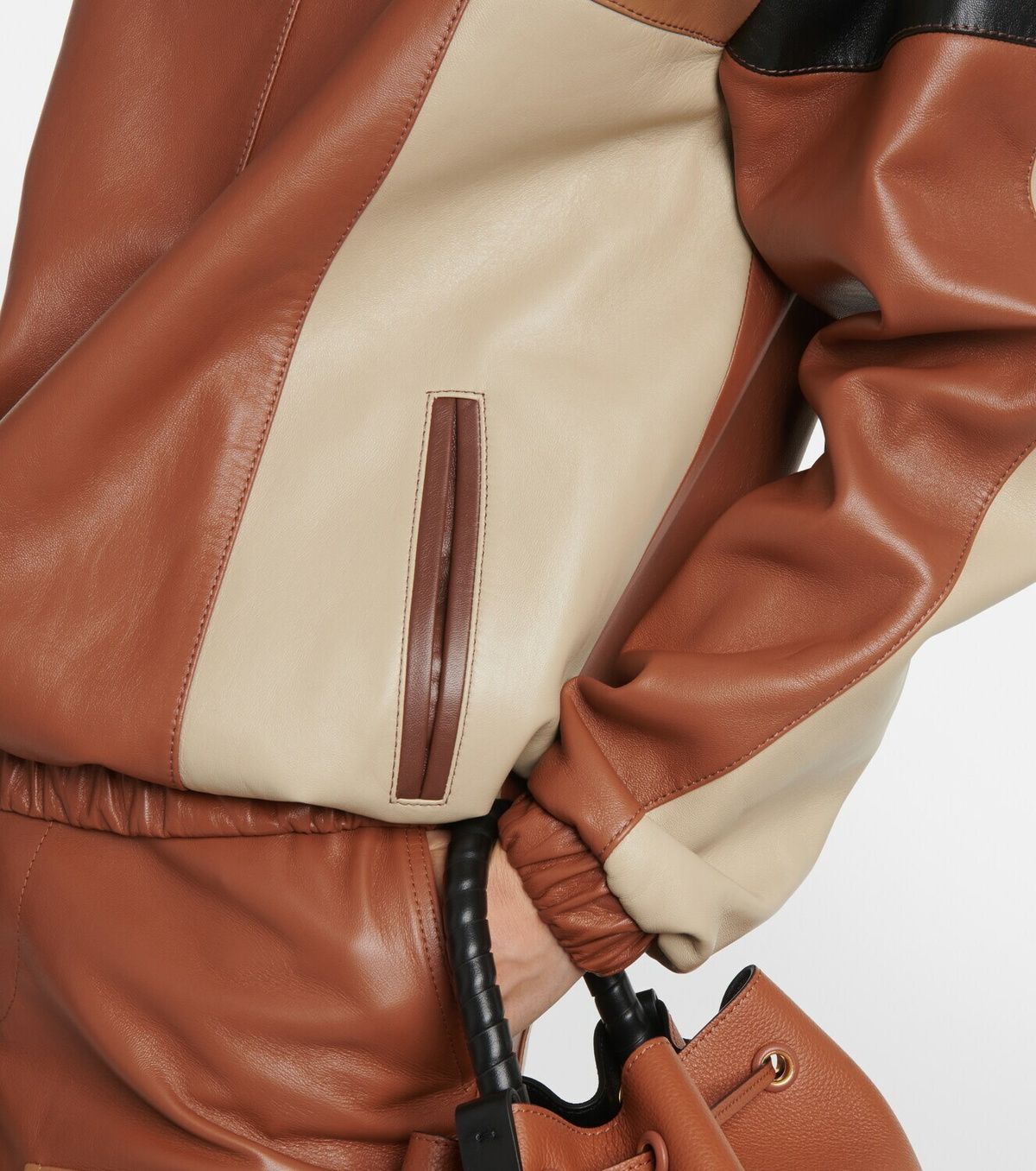 Chloé Patchwork leather blouse
