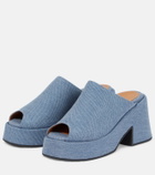 Ganni - Platform denim mules
