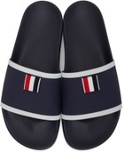 Thom Browne Navy Rubber Pool Slides