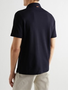 Zegna - Cotton-Piqué Polo Shirt - Blue