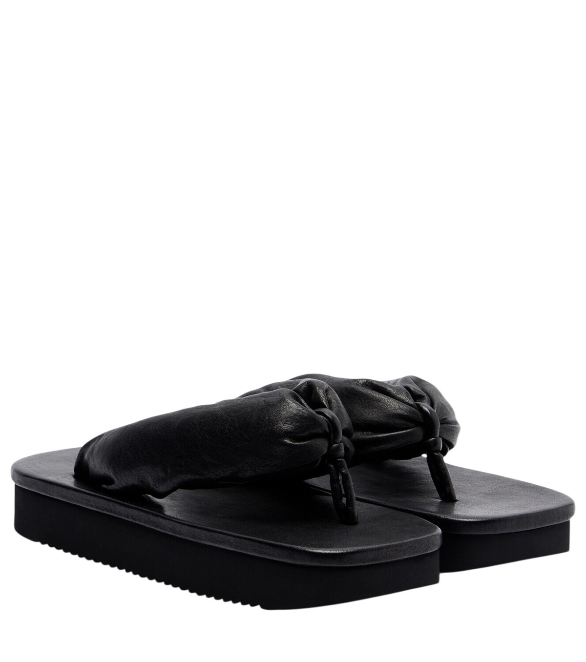 Rick Owens Black Hollywood Mega Tractor Heeled Sandals Rick Owens