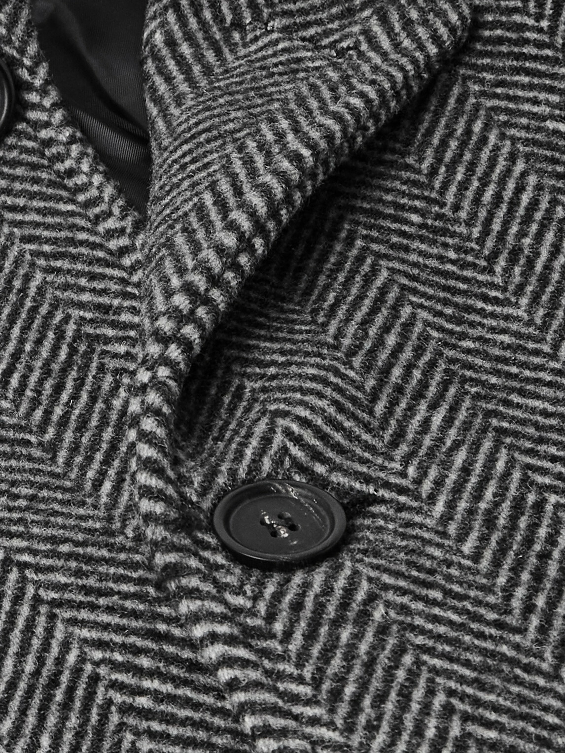 Corridor - Herringbone Wool Coat - Gray