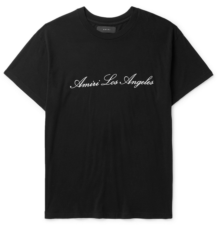 Photo: AMIRI - Logo-Print Cotton-Jersey T-Shirt - Black