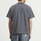 Danton Men's Pocket T-Shirt in Black/White Stripe