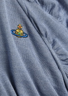 Vivienne Westwood Eli Cropped Wool and Silk-blend Cardigan Light Blue