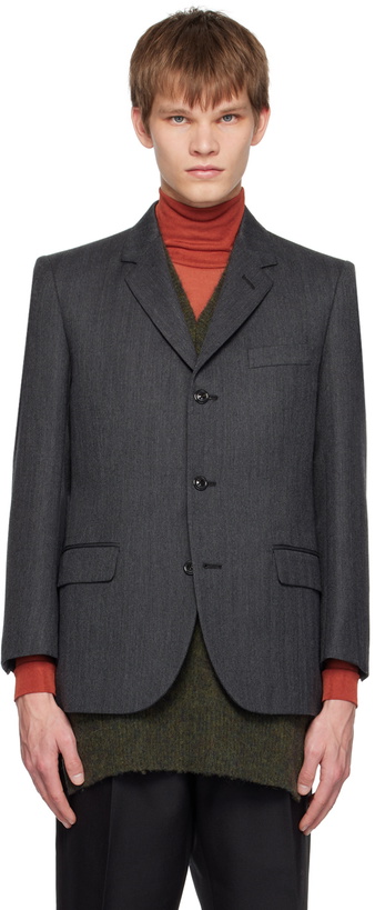 Photo: Maison Margiela Gray Single-Breasted Blazer