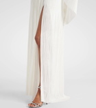 Maria Lucia Hohan Alana B plissé silk  maxi dress
