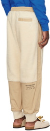 JW Anderson Beige & Off-White Paneled Sweatpants