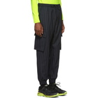 Juun.J Navy Pinstriped Cargo Pants