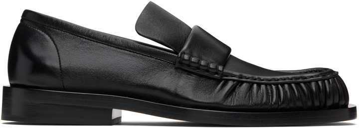 Photo: Jil Sander Black Square Toe Loafers