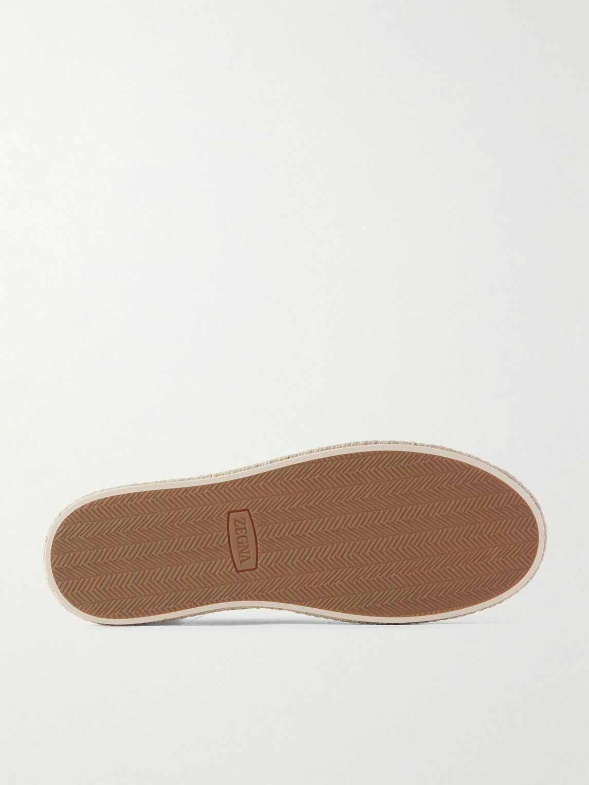 Zegna - Triple Stitch™ Leather-Trimmed Suede Slip-On Sneakers - Neutrals