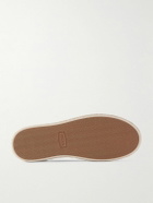Zegna - Triple Stitch™ Leather-Trimmed Suede Slip-On Sneakers - Neutrals