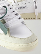 Off-White - 5.0 Canvas, Suede and Leather Sneakers - White