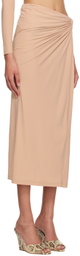 Atlein Beige Knotted Maxi Skirt