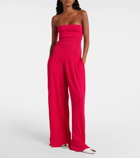 Alaïa Pleated knitted strapless jumpsuit