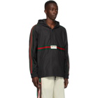 Gucci Black Coated Windbreaker Jacket