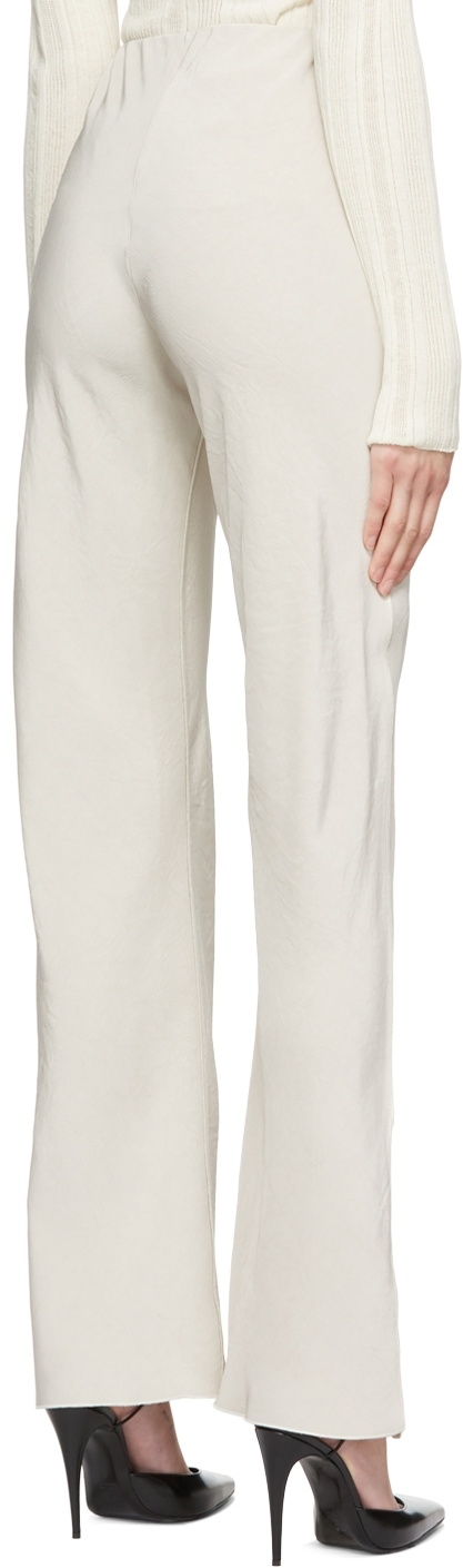 Yuzefi Off-White Acetate Trousers