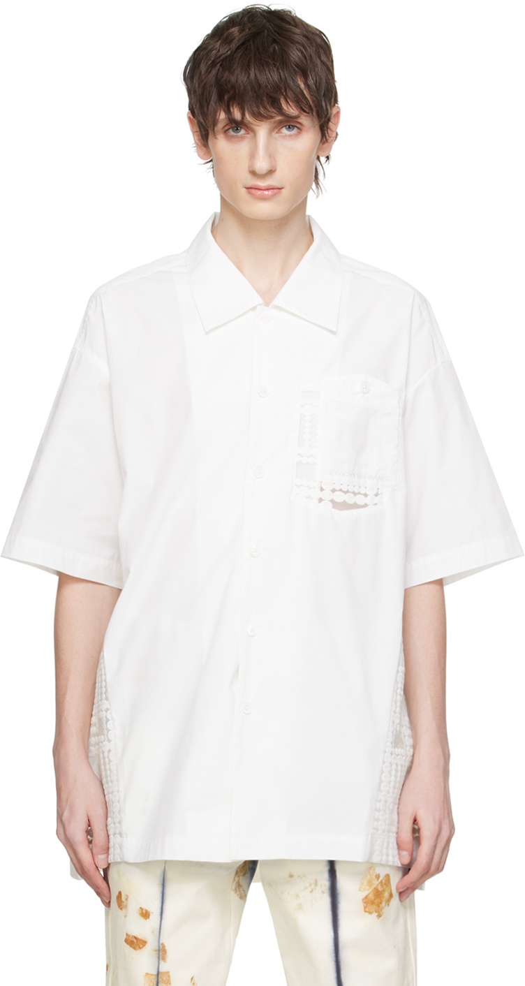 Feng Chen Wang White Paneled Shirt Feng Chen Wang