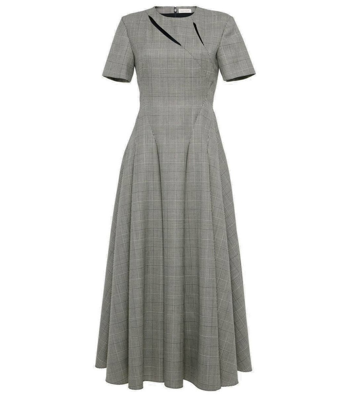 Photo: Alexander McQueen Prince of Wales checked wool maxi dress