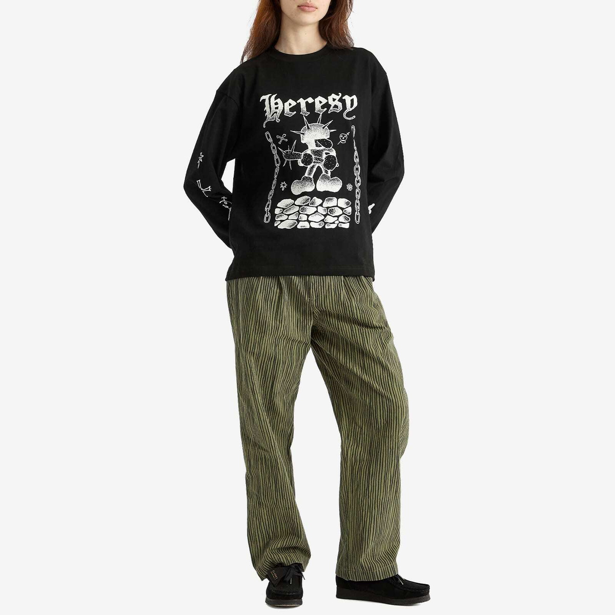 Heresy Fightin' Longsleeve T-Shirt in Black