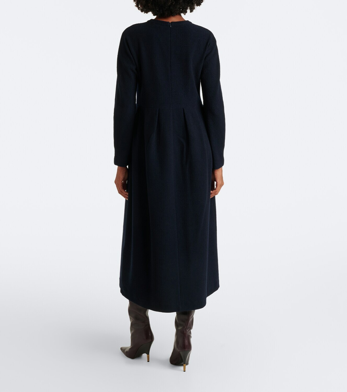 'S Max Mara Wool and cotton-blend midi dress