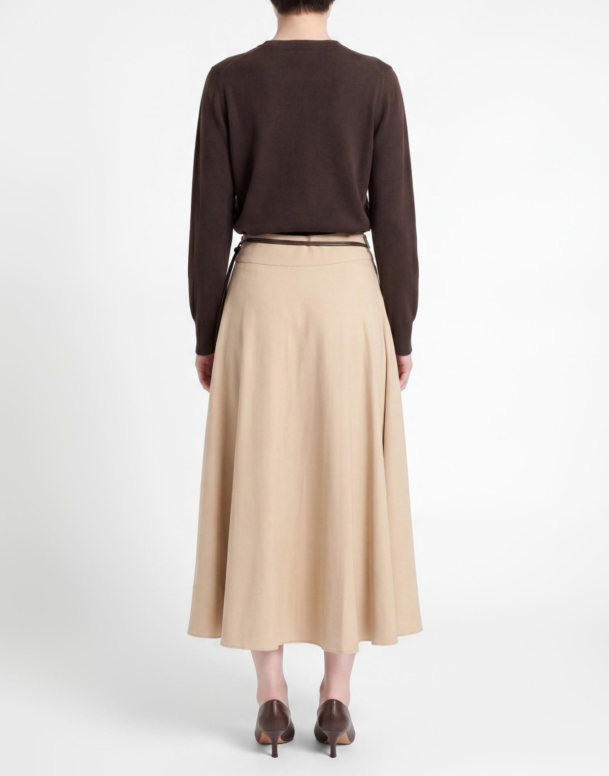 Peserico Womens Midi skirt in Beige