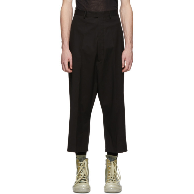 Rick Owens Black Karloff Cropped Trousers