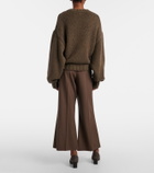 Khaite Walter cropped virgin wool flared pants