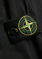 Stone Island Logo-appliquéd Stretch-cotton Overshirt Black
