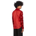 Dries Van Noten Red Silk Floral Shirt