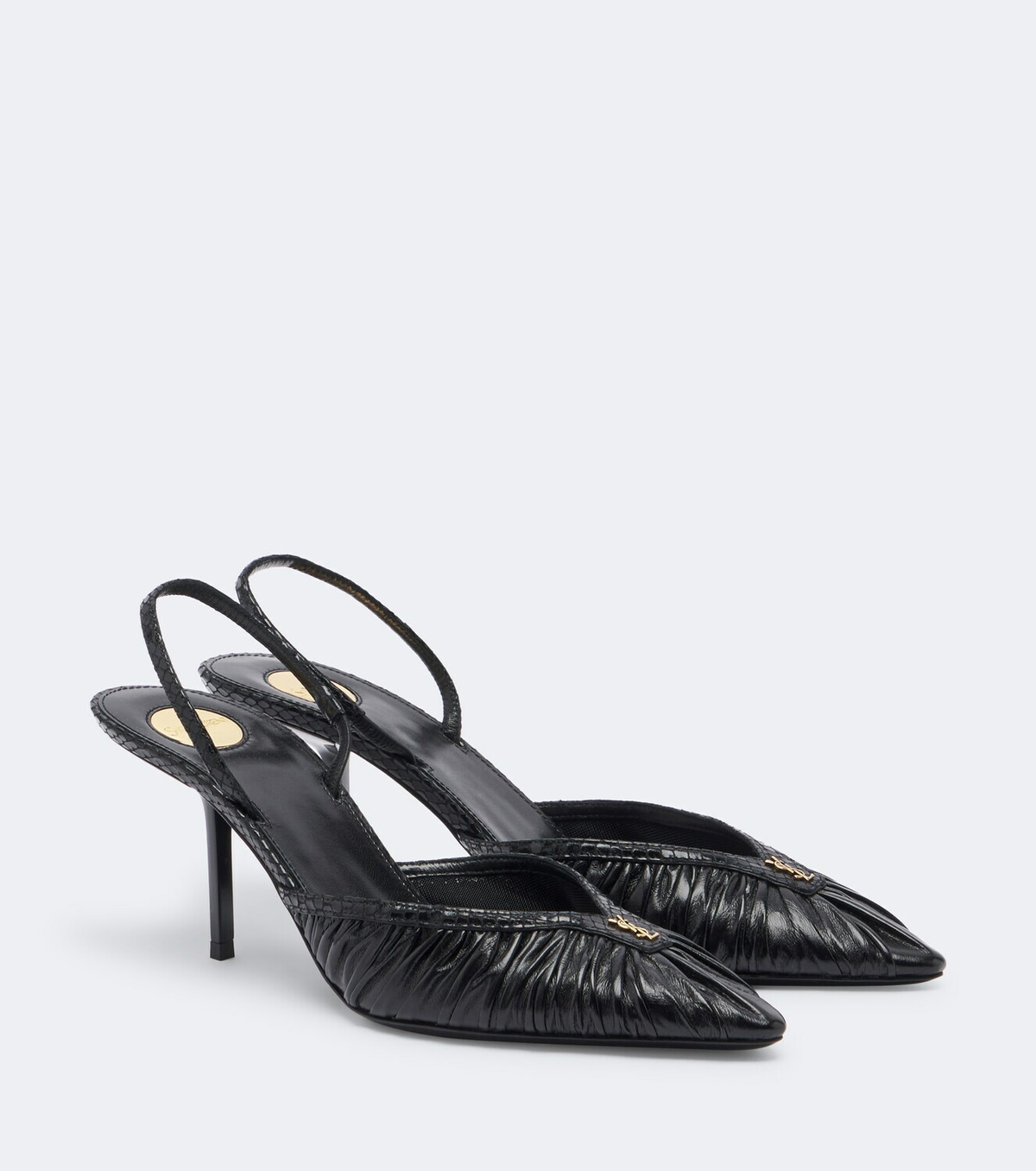Saint Laurent Folie Cassandre leather slingback pumps
